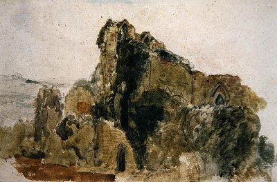 A Ruined Abbey (akvarell på papper) av Peter de Wint