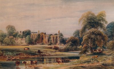 Bolton Abbey and Rectory, 1846, 1935 av Peter de Wint