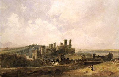 Caernarvon Castle (akvarell på papper) av Peter de Wint