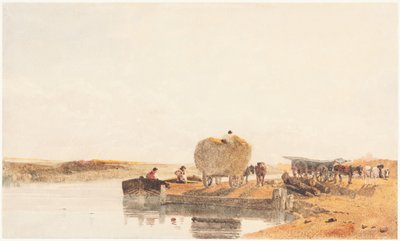 Kväll vid Foss Dyke nära Lincoln av Peter de Wint