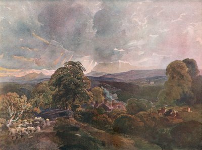 Sackbridge Hall, nära Lowther, c1928 av Peter de Wint