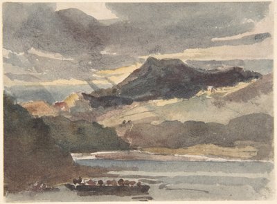 Studie till "Färjan" - Snowdon från Llyn Padran, norra Wales av Peter de Wint