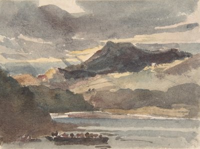 Studie för The Ferry, efter 1829. av Peter de Wint