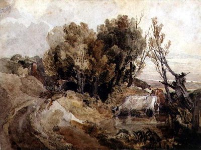 The Drinking Place (akvarell på papper) av Peter de Wint