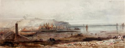 Utsikt över en hamn, ca 1830-1840 (akvarell) av Peter de Wint