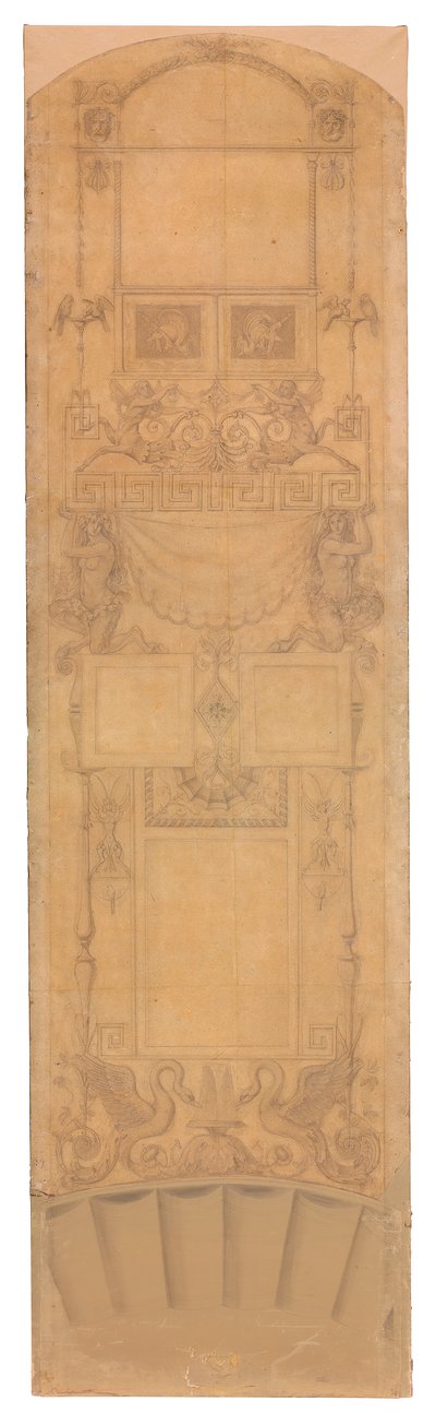 Arabeske mit Mischwesen, (Bildfelder nicht ausgeführt) av Peter von Cornelius