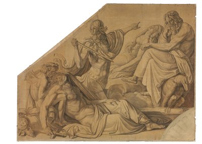 Der Traum des Agamemnon. Karton zu den Deckenbildern der Münchner Glyptothek av Peter von Cornelius