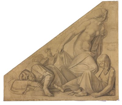 Eos, Tithonos und Memnon. Karton zu den Deckenbildern der Münchner Glyptothek av Peter von Cornelius