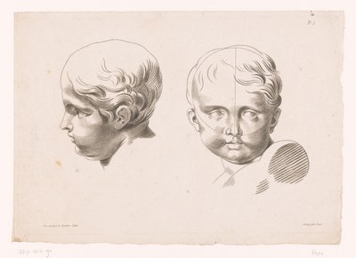 Två barns huvuden Principer för att rita från naturen, del fem (serietitel) Vème Cahier De Principes Dessiné d