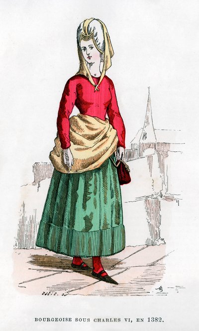Borgerlig i dräkt av Karl VI av Frankrikes tid, 1382 1882-1884. av Petit