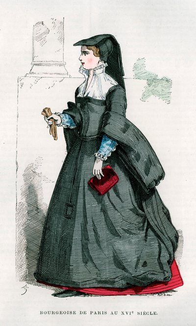 Bourgeoise of Paris, 1500-talet 1882-1884 av Petit