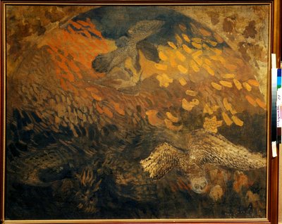 ""La nuit"" (Natten) Peinture de Pyotr Savvich Utkin (1877-1934) Tempera på duk 1904 Dim 103x124 cm Privat samling av Petr Savvic Utkin