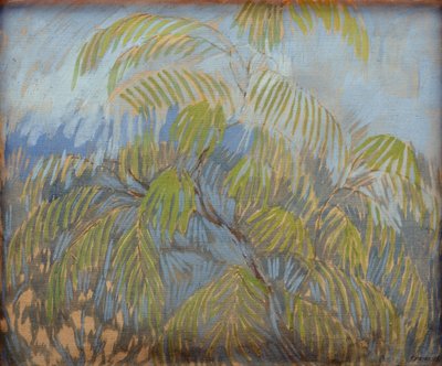Mimosa par Utkin, Pyotr Savvich (1877-1934). Olja på duk av Petr Savvic Utkin