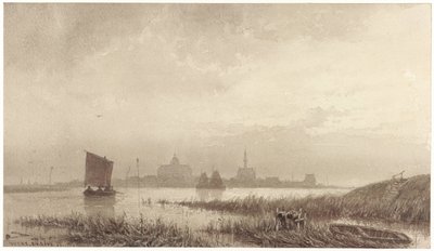 Utsikt över Veere av Petrus Franciscus Greive
