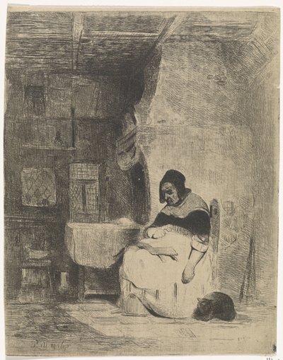 läsande kvinna av Petrus Marius Molijn