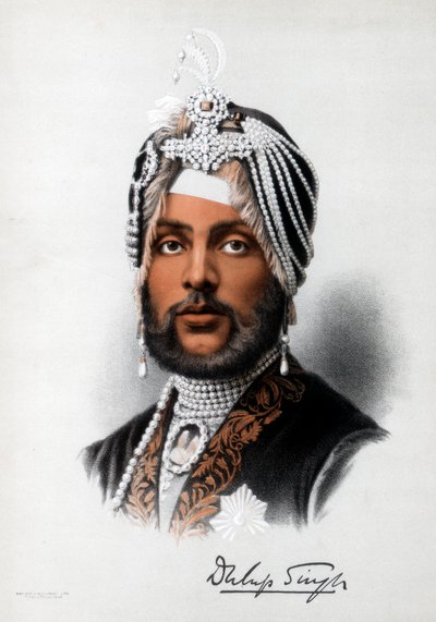 Duleep Singh, sikhisk härskare, c1890. av Petter and Galpin Cassell