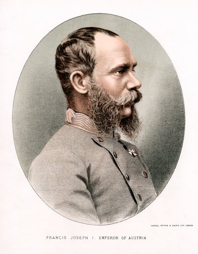 Franz Joseph, kejsare av Österrike, c1880 av Petter and Galpin Cassell