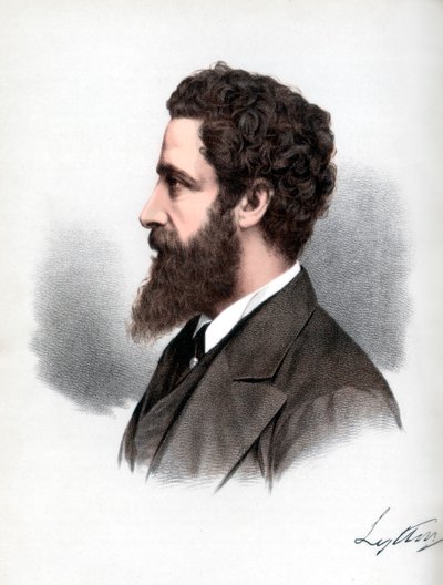 Robert Bulwer-Lytton, 1:e earl av Lytton, engelsk poet och statsman, c1890. av Petter and Galpin Cassell
