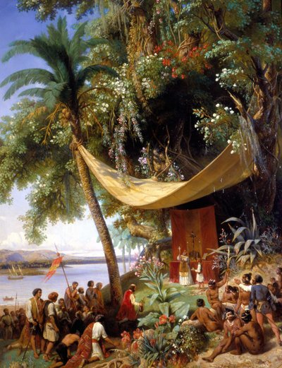 Evangelisationsmässa i Amerika - målning av Pharamond av Pharamond Blanchard