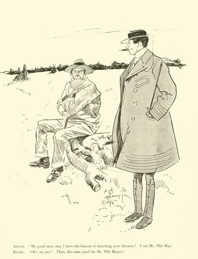 Tecknad film av Phil May, från 1890-talet (litho) av Phil May