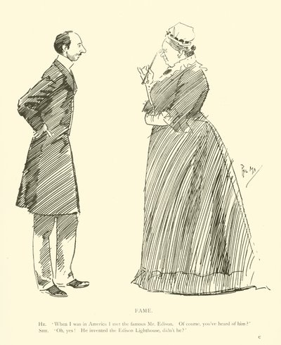 Tecknad film av Phil May, från 1890-talet (litho) av Phil May