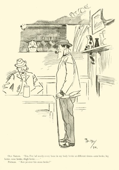 Tecknad film av Phil May, från 1890-talet (litho) av Phil May
