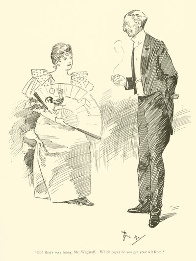 Tecknad film av Phil May, från 1890-talet (litho) av Phil May