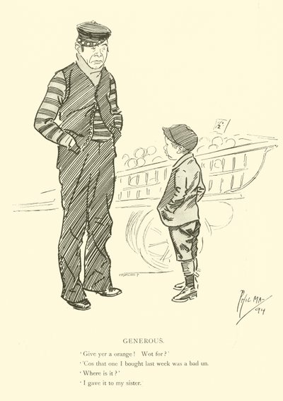 Tecknad film av Phil May, från 1890-talet (litho) av Phil May
