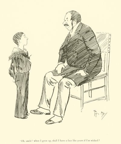 Tecknad film av Phil May, från 1890-talet (litho) av Phil May