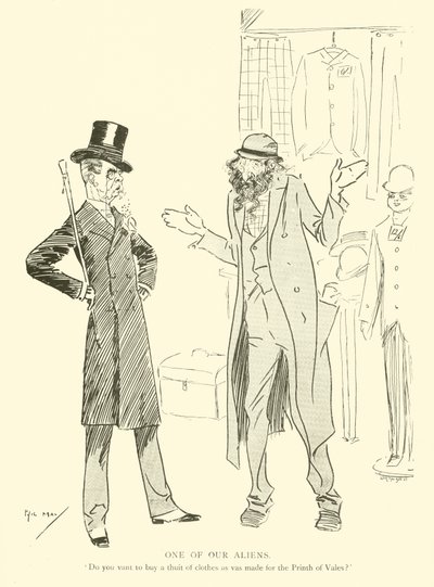 Tecknad film av Phil May, från 1890-talet (litho) av Phil May
