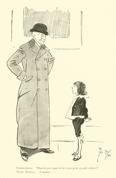 Tecknad film av Phil May, från 1890-talet (litho) av Phil May