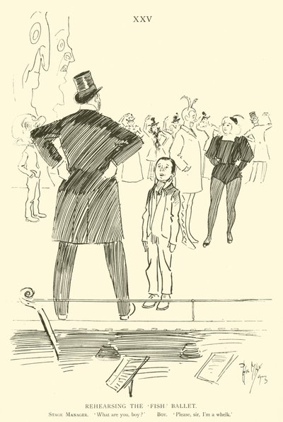 Tecknad film av Phil May, från 1890-talet (litho) av Phil May