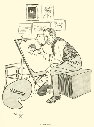Tecknad film av Phil May, från 1890-talet (litho) av Phil May
