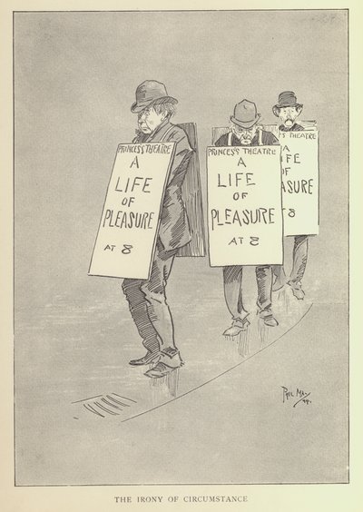 Tecknad film av Phil May, från 1890-talet (litho) av Phil May