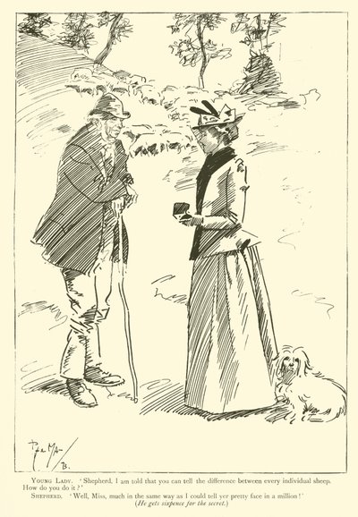 Tecknad film av Phil May, från 1890-talet (litho) av Phil May
