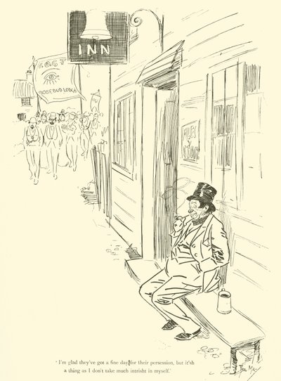 Tecknad film av Phil May, från 1890-talet (litho) av Phil May