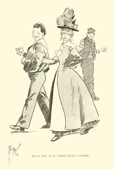 Tecknad film av Phil May, från 1890-talet (litho) av Phil May