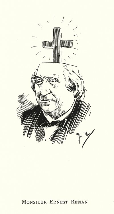 Monsieur Ernest Renan (litho) av Phil May