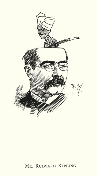 Mr Rudyard Kipling (litho) av Phil May