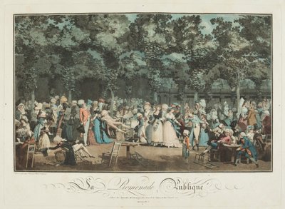 Den offentliga strandpromenaden av Philibert Louis Debucourt