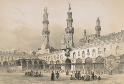 Innergården till Al Ahzar-moskén av Philibert Joseph Girault de Prangey
