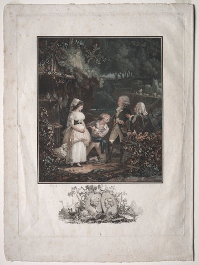 Annette och Lubin, 1789. av Philibert Louis Debucourt