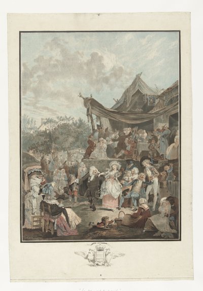 Dansende brud Brudens menuett av Philibert Louis Debucourt
