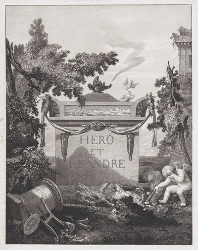Frontispice till Hero and Leander, 1801. av Philibert Louis Debucourt
