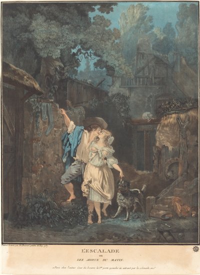 Escaladen, eller morgonfarväl av Philibert Louis Debucourt
