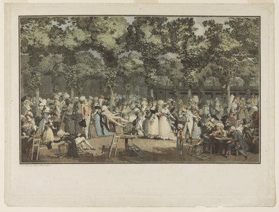 Den offentliga strandpromenaden av Philibert Louis Debucourt