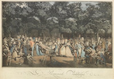 Den offentliga strandpromenaden, 1792. av Philibert Louis Debucourt