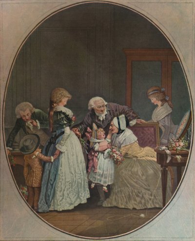 Buketterna, eller mormorsdagen, 1788, 1913 av Philibert Louis Debucourt