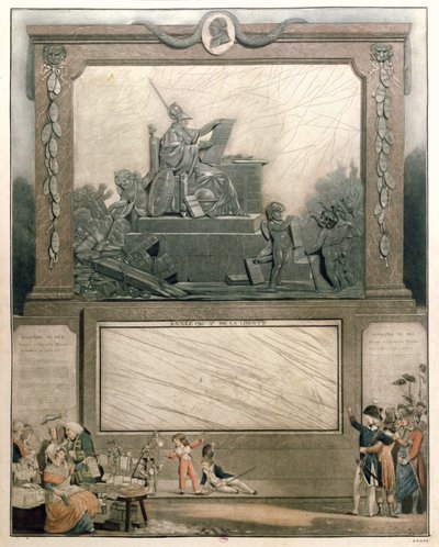 National Almanach for 1791, dedicated to the Friends of the Constitution, 1790 (färgakvatint) (se 485200 för detaljer) av Philibert Louis Debucourt