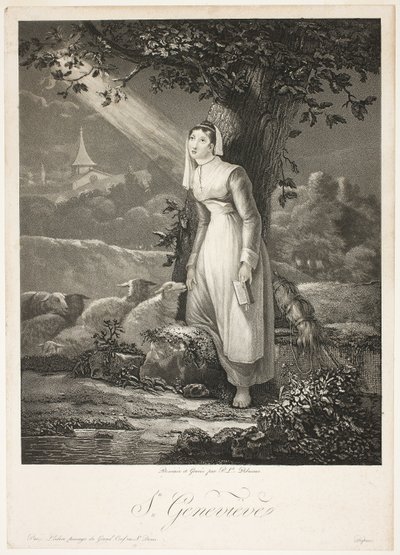 Saint Genevieve av Philibert Louis Debucourt